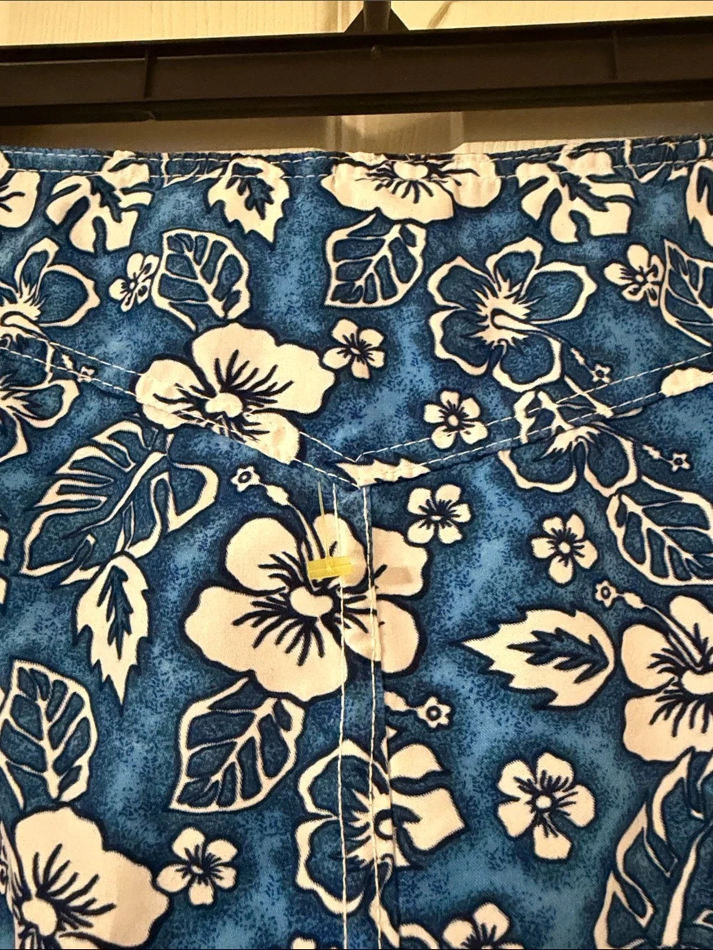 Blue Floral Men's Swim Shorts